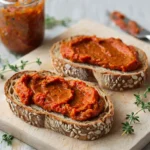 Sobrasada vegana casera en tarro de cristal