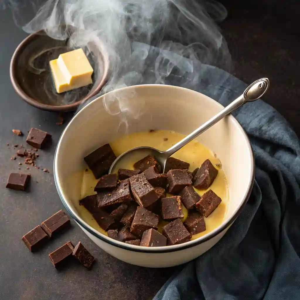 Derretir chocolate y mantequilla