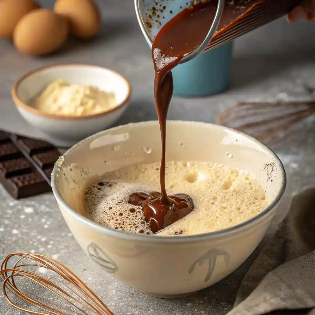 Incorporar chocolate a la mezcla
