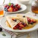 receta crepes para 2 casera con frutas y miel