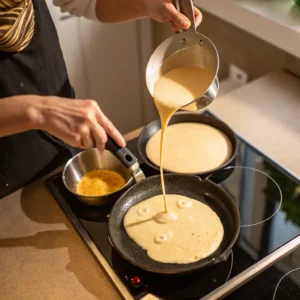 Receta crepes para 2: la mejor guía paso a paso para un desayuno perfecto 30 verter masa para crepes y girar sartén